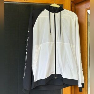 Black and White Zip-Up Jacket